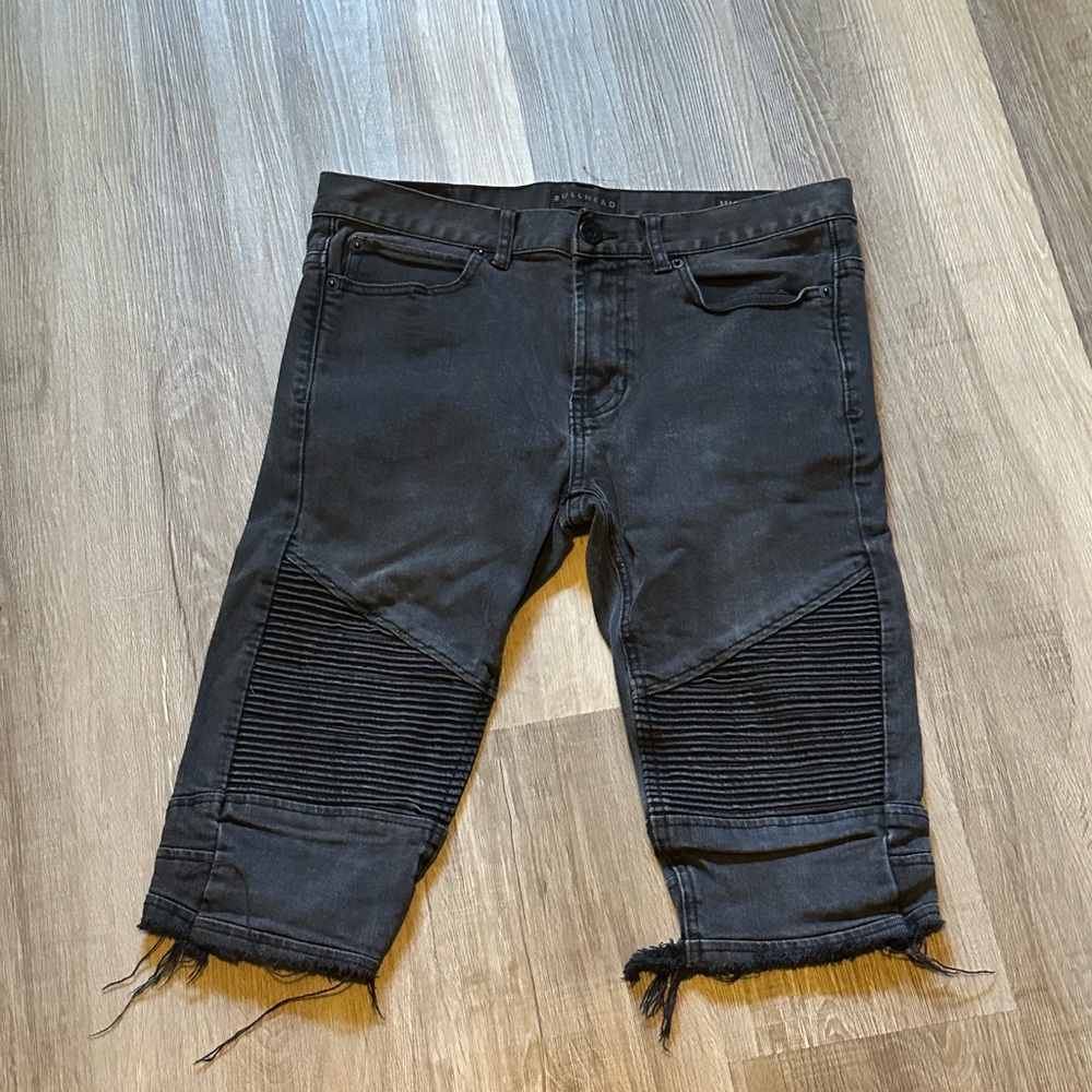 Bullhead Black Distressed Jean Shorts